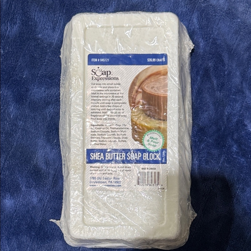 Shea Butter Soap Block - White Melt & Pour Soap